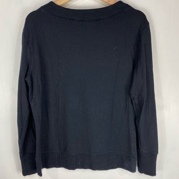 Athleta: Zipper Lightweight Pullover Sweatshirt Modal Spandex Black Size Medium - Picture 6 of 6